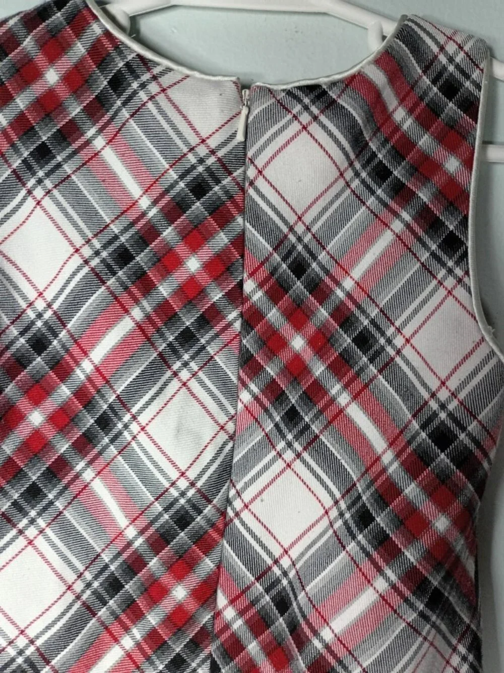 Children's Place Girls Plaid Drop Waist Jumper Dress 5 Whimsigoth Academia